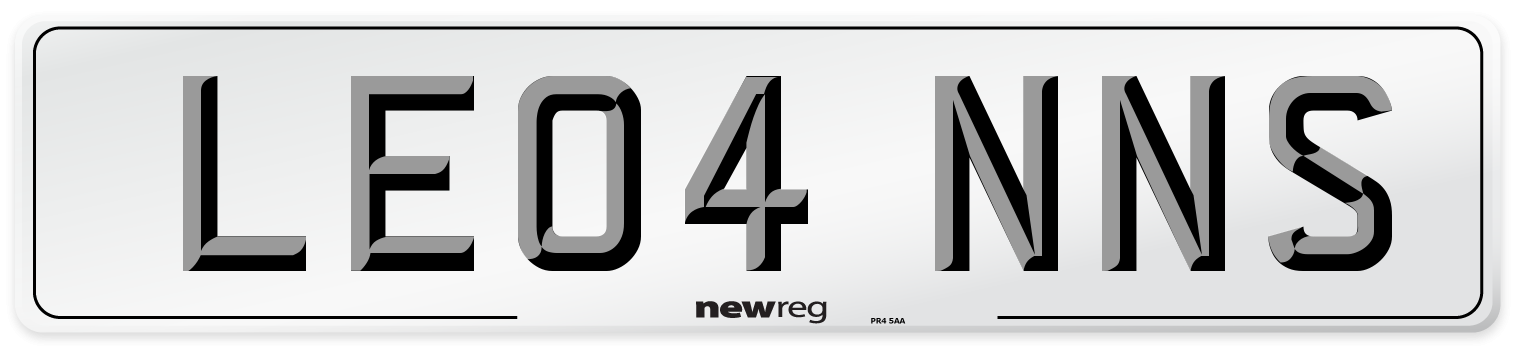 LE04 NNS Number Plate from New Reg